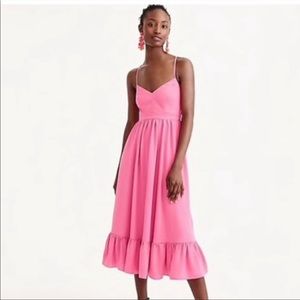 J crew ruffle hem midi dress